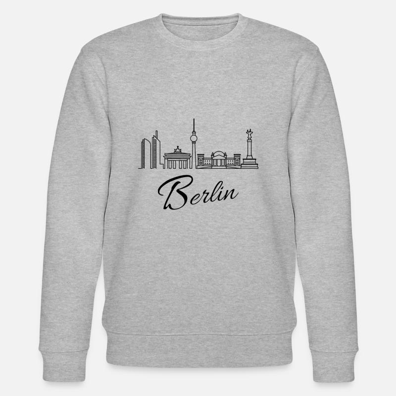 Berlin Skyline - Stanley/Stella Unisex Bio-Sweatshirt CHANGER  - Grau meliert