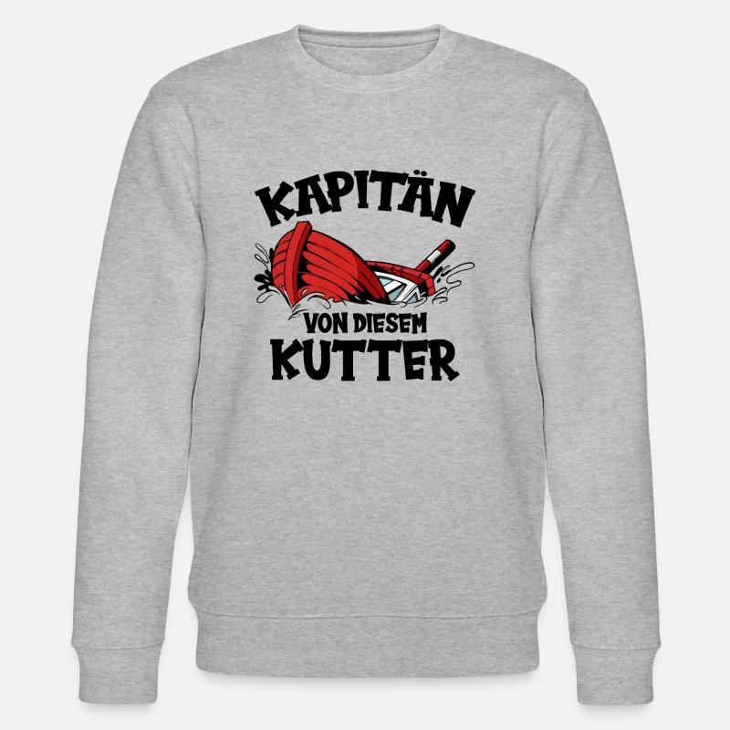 KAPITÄN KUTTER - Stanley/Stella Unisex Bio-Sweatshirt CHANGER  - Grau meliert