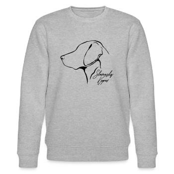SLOVENSKY KOPOV Profil Hunde Jagdhund Wilsigns - Stanley/Stella Unisex Bio-Sweatshirt CHANGER  - Grau meliert - Vorne - Nik (191cm) & Marisol (170cm)