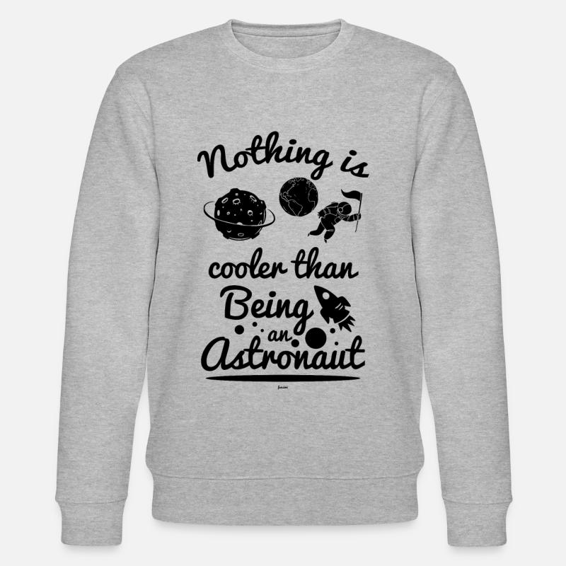 cooler Astronaut - Stanley/Stella Unisex Bio-Sweatshirt CHANGER  - Grau meliert