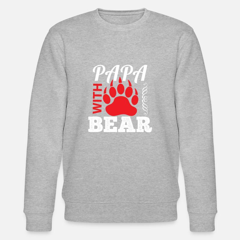 Papa Bear - Stanley/Stella CHANGER Unisex Organic Sweatshirt - heather grey