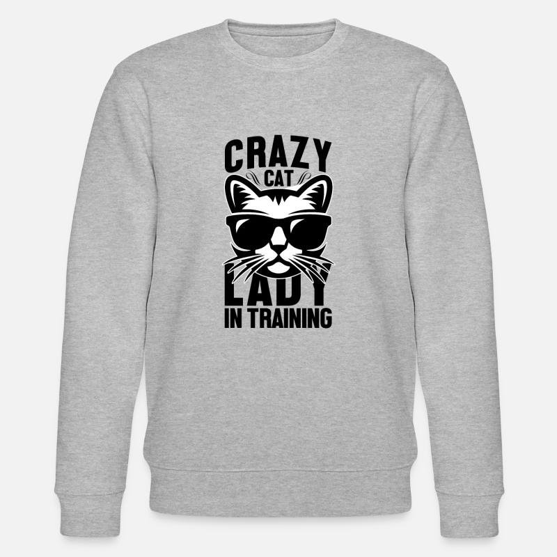 Crazy Cats - Stanley/Stella Unisex Bio-Sweatshirt CHANGER - Grau meliert