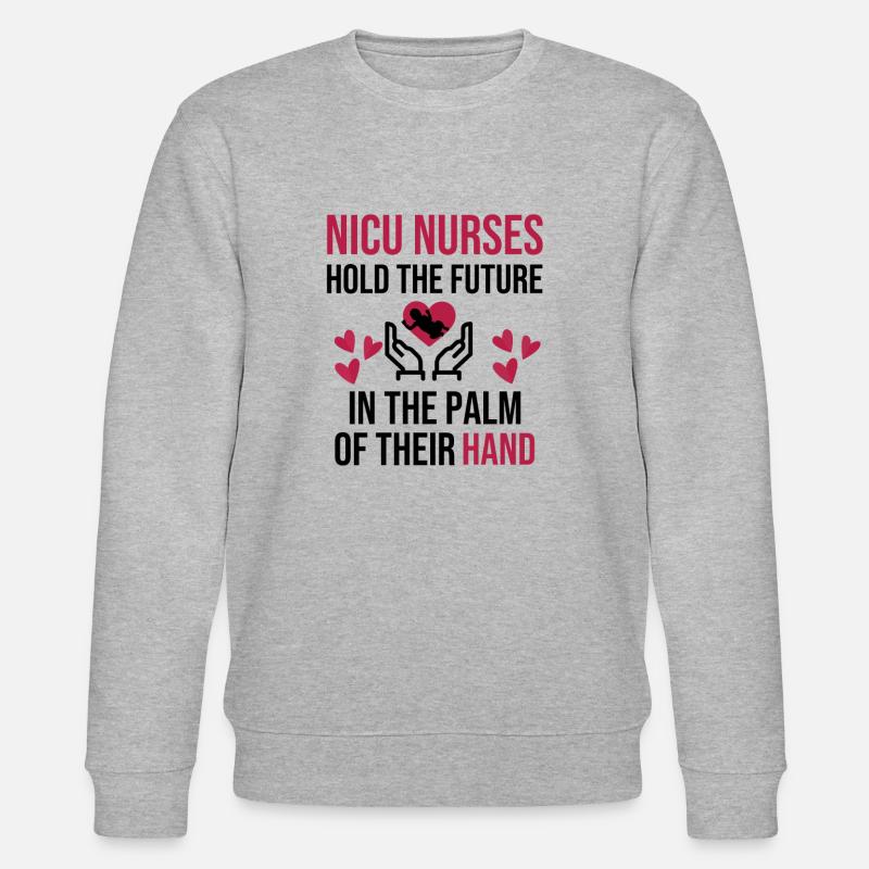 NICU Krankenschwester Geschenke | NICU Studentin - Stanley/Stella Unisex Bio-Sweatshirt CHANGER  - Grau meliert