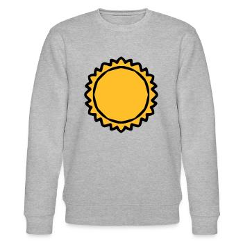 Thick big sun - Stanley/Stella CHANGER Unisex Organic Sweatshirt - heather grey - Front - Nik (191cm) & Marisol (170cm)