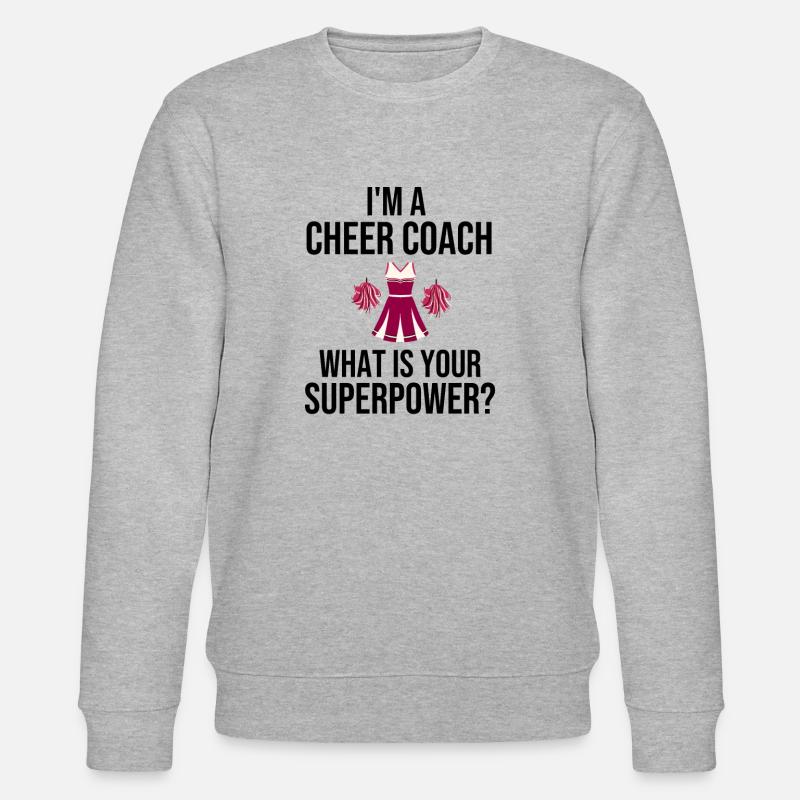 Cheerleading Trainer Gift Cheerleading Coach - Stanley/Stella CHANGER Unisex Organic Sweatshirt - heather grey