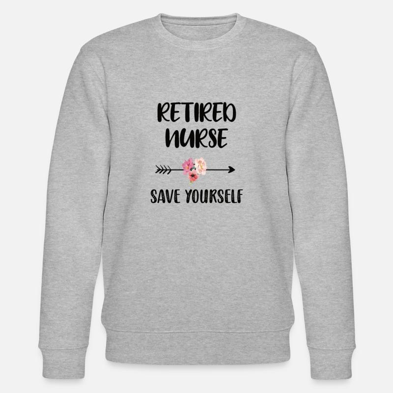 Pensionierte Krankenschwester Ruhestandsgeschenk - Stanley/Stella Unisex Bio-Sweatshirt CHANGER  - Grau meliert
