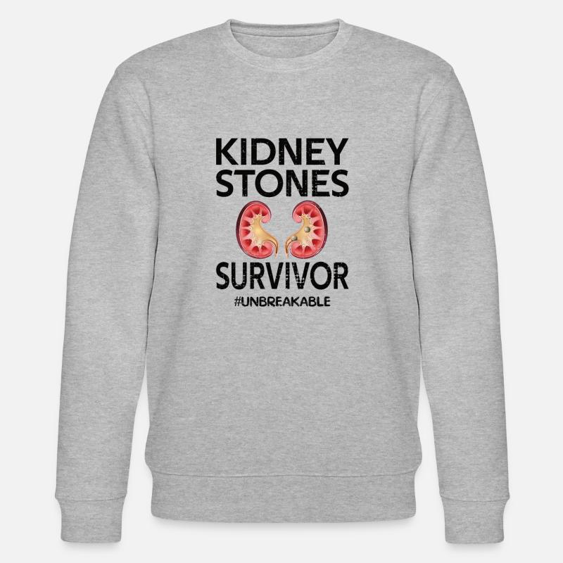Nierensteine Überlebender Nierensteinentfernung - Stanley/Stella Unisex Bio-Sweatshirt CHANGER  - Grau meliert
