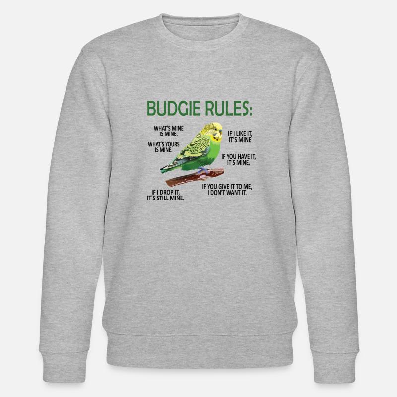 Perruque propriétaire perruque amoureux oiseaux - Sweat bio CHANGER Stanley/Stella Unisexe - gris chiné