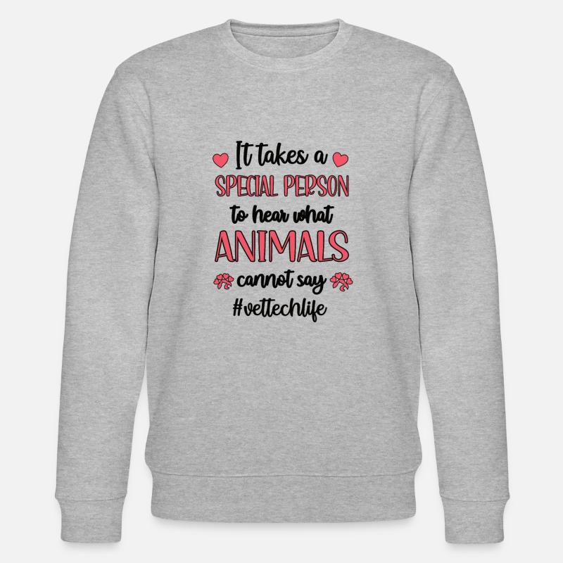 Veterinary assistant Veterinary technician Veterinarian - Stanley/Stella CHANGER Unisex Organic Sweatshirt - heather grey