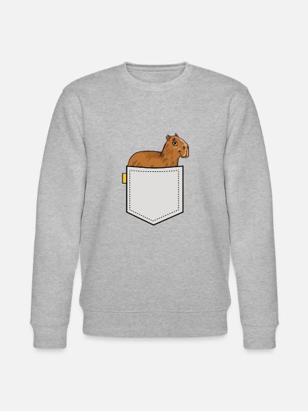Capybara capybara capybara gnaver carpincho dyr sød - Stanley/Stella økologisk unisex-sweatshirt CHANGER  - grå meleret