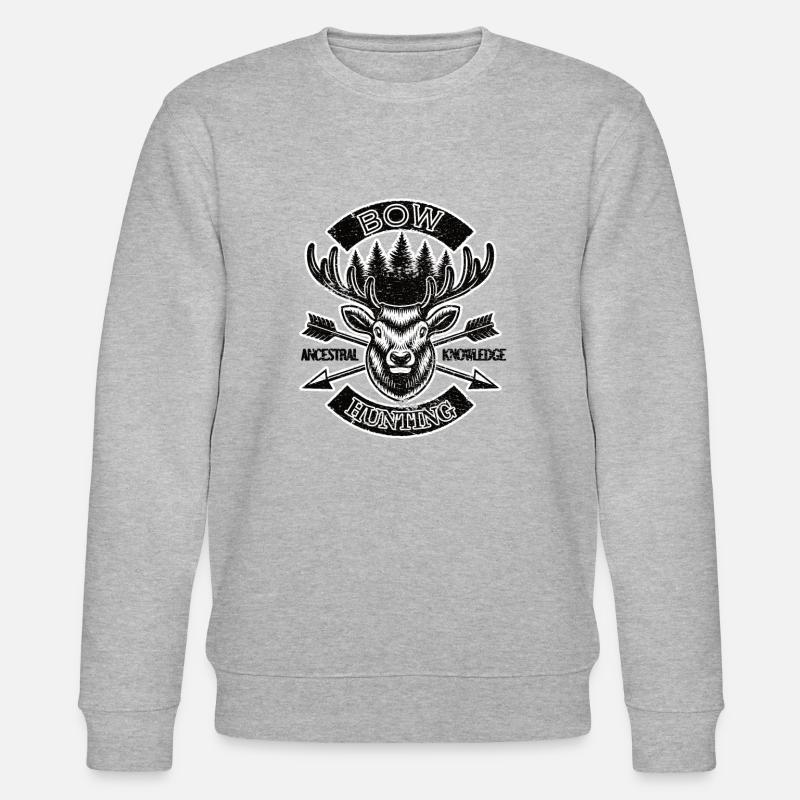 Bogenjagd Bogenschießen Jagd Bogenschütze Jäger - Stanley/Stella Unisex Bio-Sweatshirt CHANGER  - Grau meliert