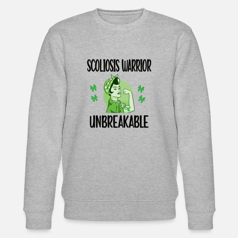 Scoliose Combattante Cadeau Scoliose Conscience - Sweat bio CHANGER Stanley/Stella Unisexe - gris chiné