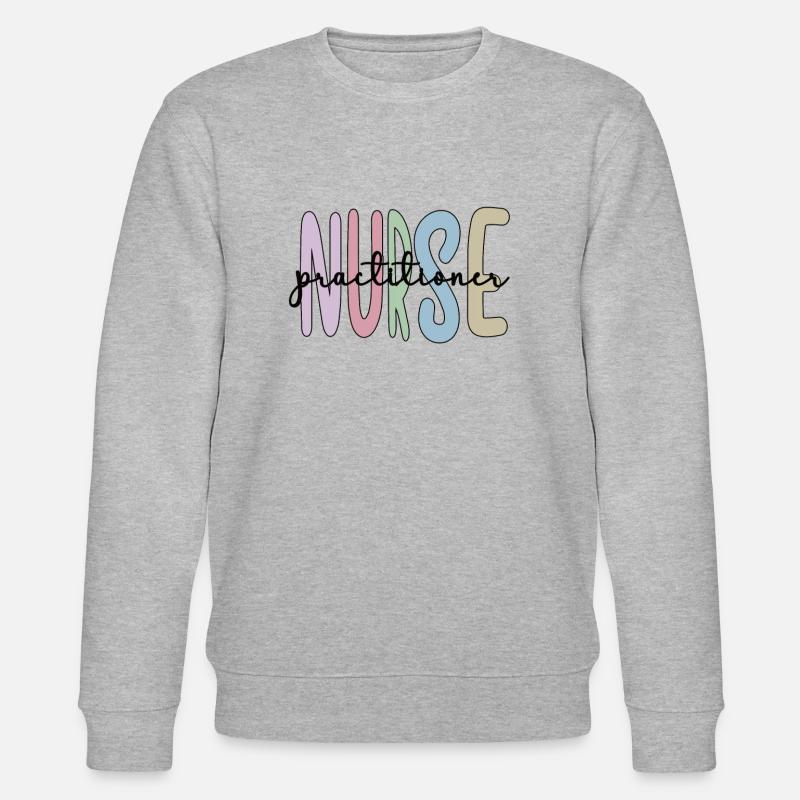 Nurse Practitioner Abschluss Krankenpflegerin - Stanley/Stella Unisex Bio-Sweatshirt CHANGER  - Grau meliert