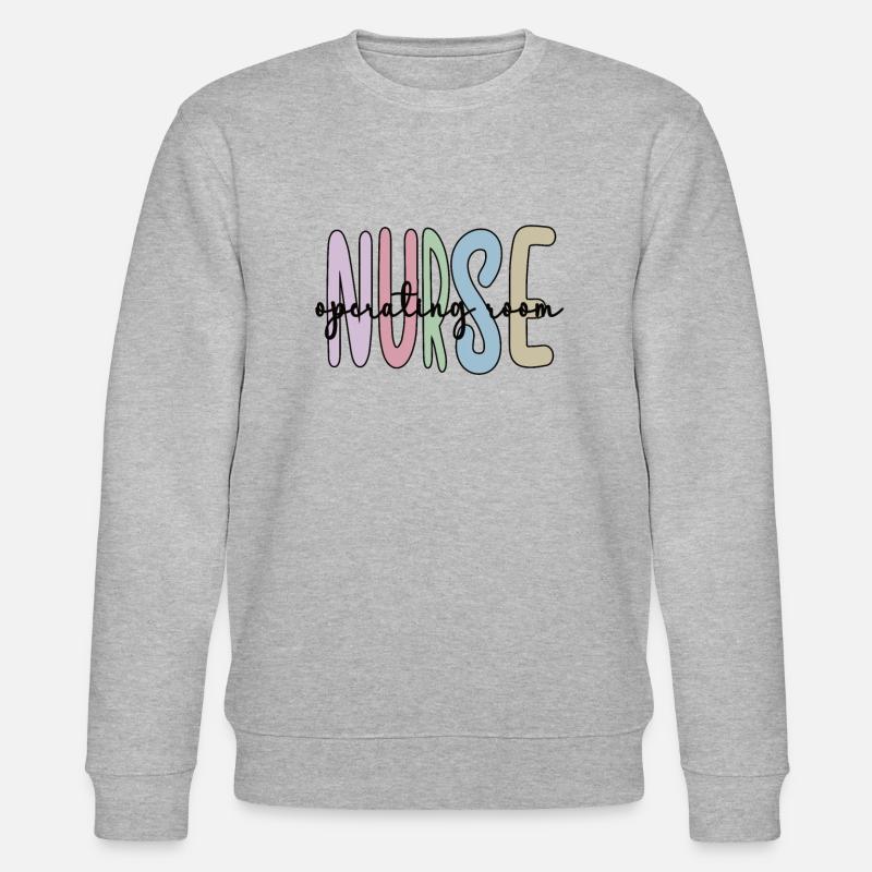 OP-Schwester Operationsschwester Krankenschwester - Stanley/Stella Unisex Bio-Sweatshirt CHANGER  - Grau meliert