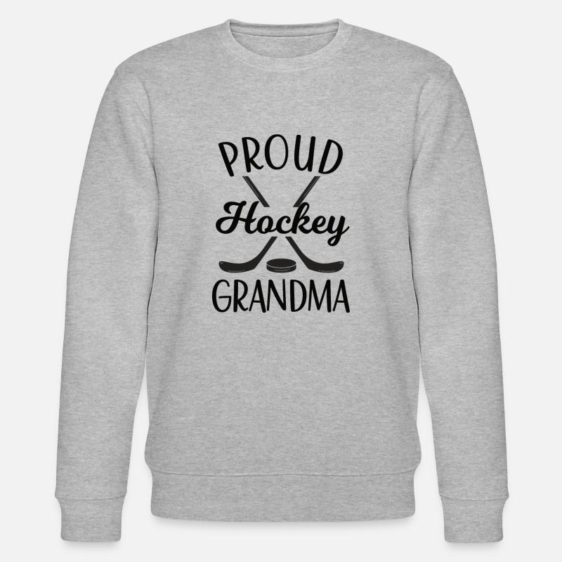 Stolze Eishockey-Großmutter Eishockey-Großmutter - Stanley/Stella Unisex Bio-Sweatshirt CHANGER  - Grau meliert