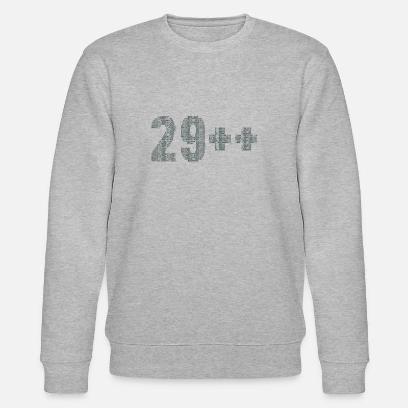 29++ Programmierer Softwareentwickler Coder 30. - Stanley/Stella Unisex Bio-Sweatshirt CHANGER  - Grau meliert