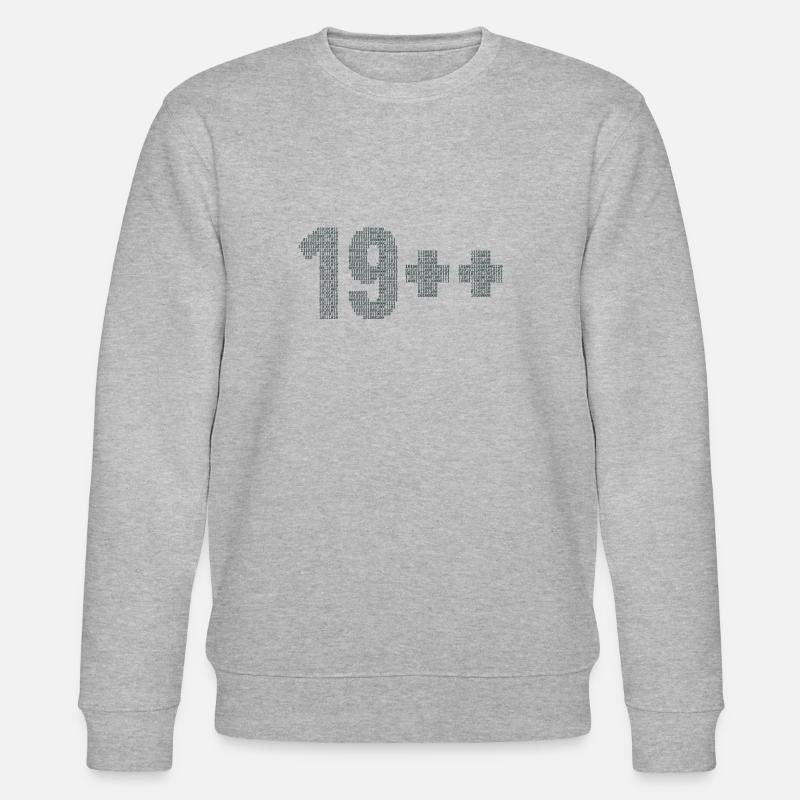 19++ Programmierer Softwareingenieur Coder 20. - Stanley/Stella Unisex Bio-Sweatshirt CHANGER  - Grau meliert