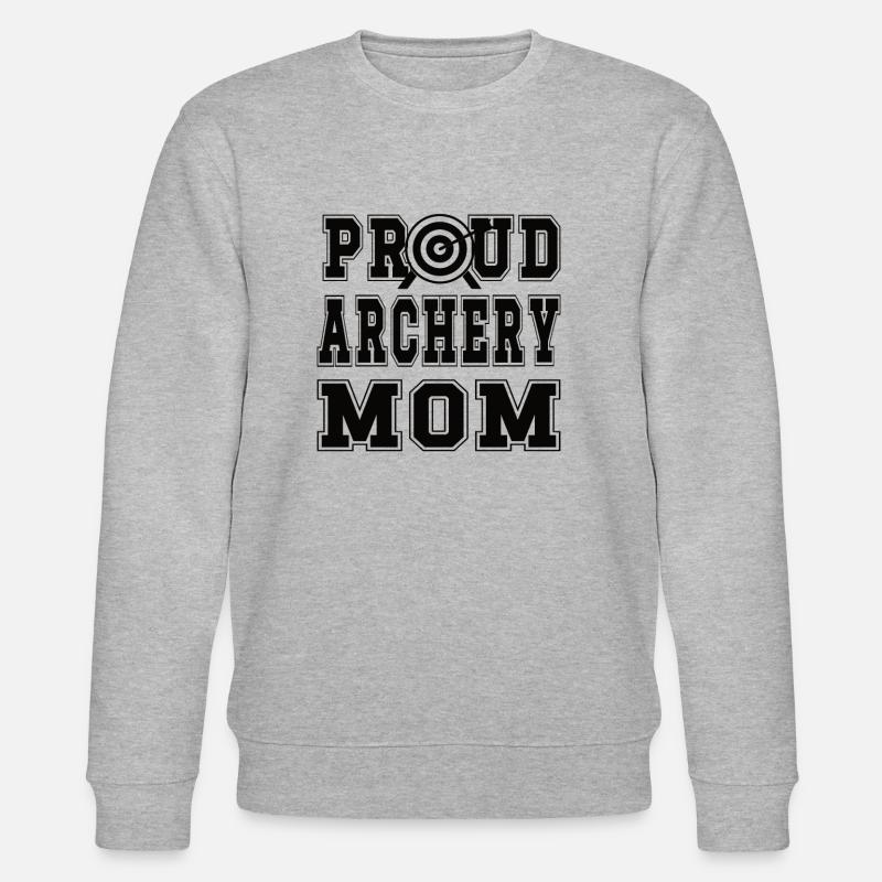 Bogenschießen-Mama Von Bogenschützen Mutter - Stanley/Stella Unisex Bio-Sweatshirt CHANGER  - Grau meliert