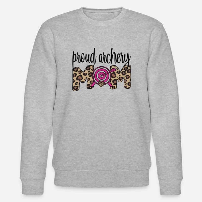 Stolze Bogenschießen-Mama Von Bogenschützen Mutter - Stanley/Stella Unisex Bio-Sweatshirt CHANGER  - Grau meliert