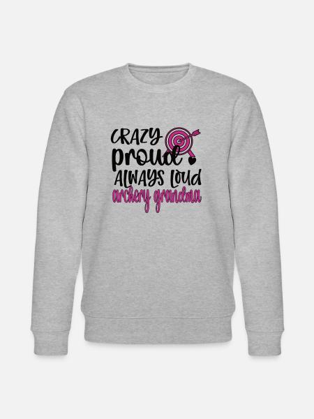 Bogenschießen-Oma Von Bogenschützen Großmutter - Stanley/Stella Unisex Bio-Sweatshirt CHANGER - Grau meliert