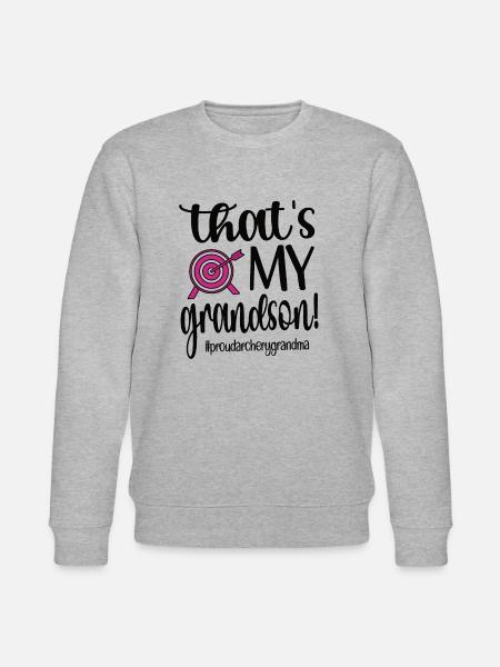 Bogenschießen-Oma Von Bogenschützen Großmutter - Stanley/Stella Unisex Bio-Sweatshirt CHANGER - Grau meliert