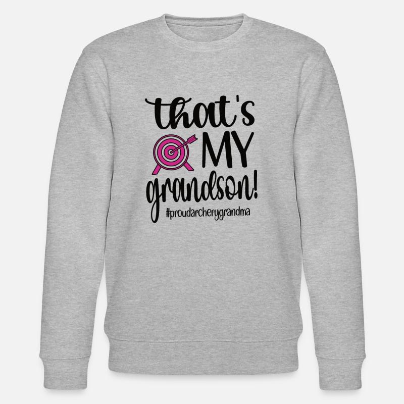 Bogenschießen-Oma Von Bogenschützen Großmutter - Stanley/Stella Unisex Bio-Sweatshirt CHANGER - Grau meliert
