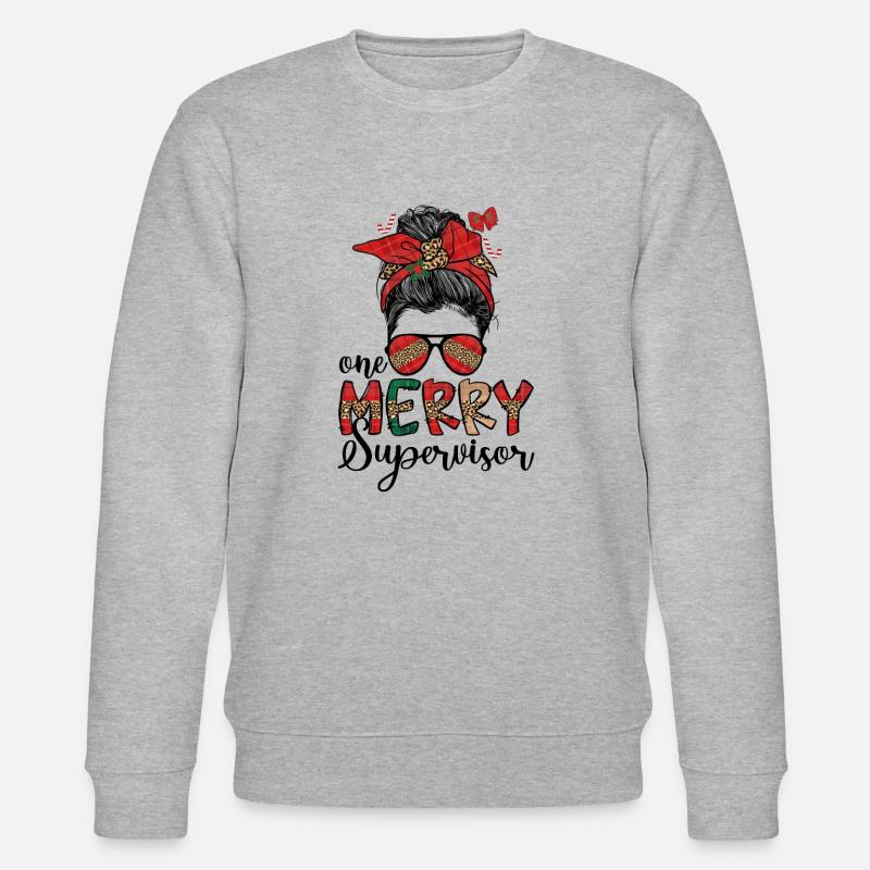 Superviseur Noël Supervision Gestion Noël - Sweat bio CHANGER Stanley/Stella Unisexe - gris chiné