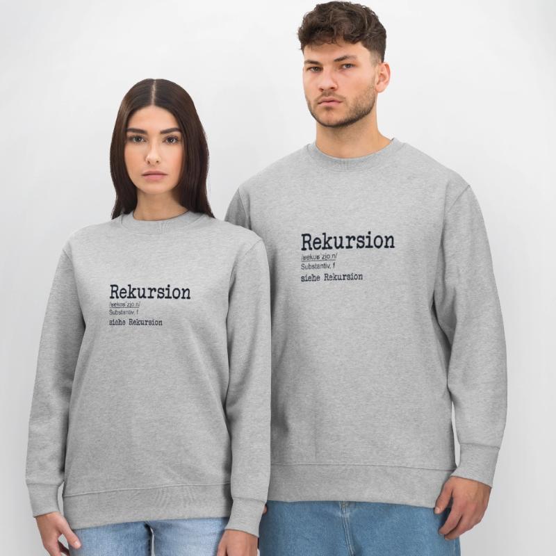Rekursion Definition Softwareentwickler Coder Stanley/Stella Unisex Bio-Sweatshirt CHANGER 