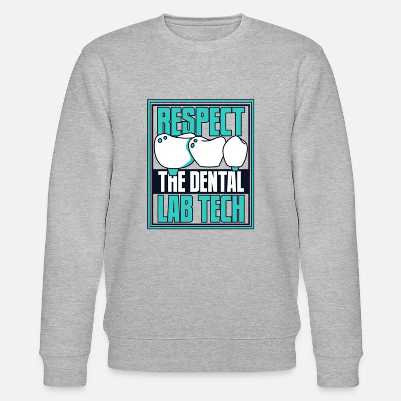 Respect Zahntechnischer Assistent Zahnlabor - Stanley/Stella Unisex Bio-Sweatshirt CHANGER  - Grau meliert