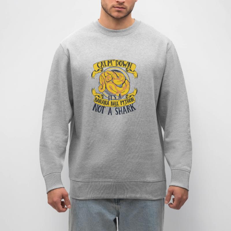 Calm Down It's Not A Shark Python Banana Ball Stanley/Stella CHANGER Unisex Organic Sweatshirt