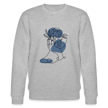 Lineart Gartenbau Schrebergarten Kleingarten - Stanley/Stella Unisex Bio-Sweatshirt CHANGER  - Grau meliert - Vorne - Nik (191cm) & Marisol (170cm)