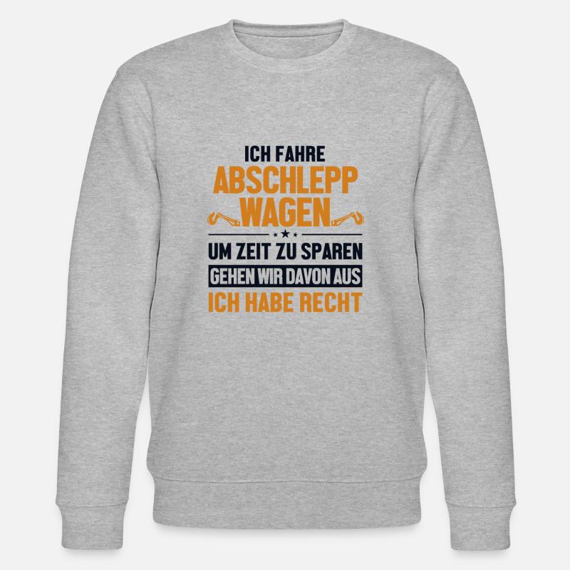 Abschleppwagen hat immer Recht Abschlepper - Stanley/Stella Unisex Bio-Sweatshirt CHANGER  - Grau meliert