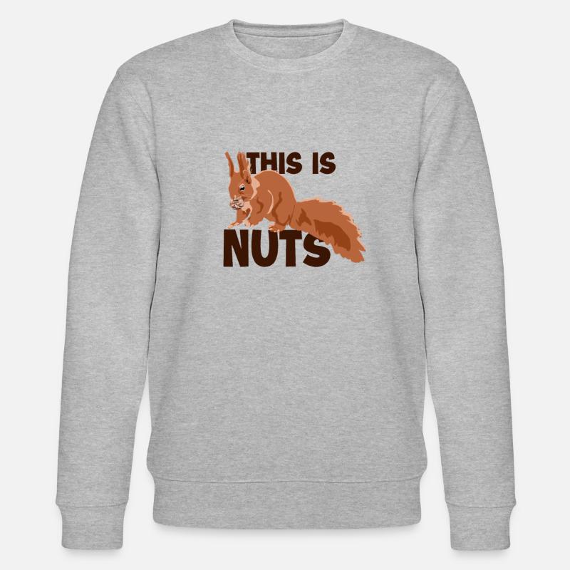 This Is Nuts Fuchshörnchen Grauhörnchen - Stanley/Stella Unisex Bio-Sweatshirt CHANGER  - Grau meliert