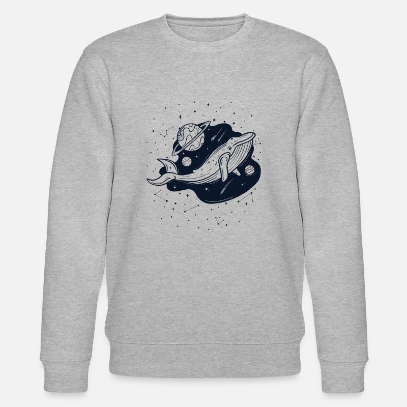 Sternbild Walkonstellation Walbeobachter - Stanley/Stella Unisex Bio-Sweatshirt CHANGER  - Grau meliert