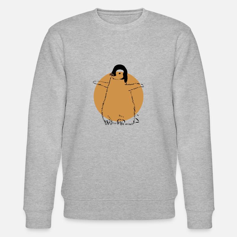 Kaiserpinguin Seevogel Königspinguin Pinguin - Stanley/Stella Unisex Bio-Sweatshirt CHANGER  - Grau meliert