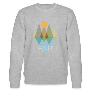 Bäume am See - Stanley/Stella Unisex Bio-Sweatshirt CHANGER  - Grau meliert - Vorne - Nik (191cm) & Marisol (170cm)