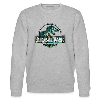 Jurassic Park Logo Avec Design De T-Rex - Sweat bio CHANGER Stanley/Stella Unisexe - gris chiné - Devant - Nik (191cm) & Marisol (170cm)