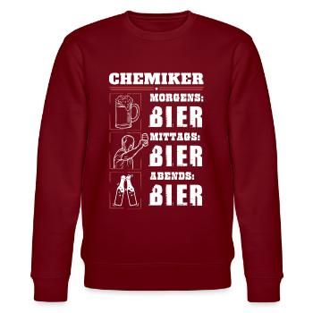 Mon quotidien de chimiste - Sweat bio CHANGER Stanley/Stella Unisexe - bordeaux - Devant - Nik (191cm) & Marisol (170cm)