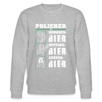 My daily routine as a polisher - Stanley/Stella CHANGER Unisex Organic Sweatshirt - heather grey - Front - Nik (191cm) & Marisol (170cm)