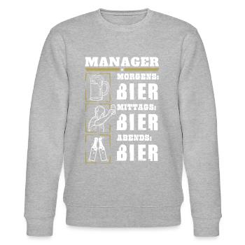 Mon quotidien de manager - Sweat bio CHANGER Stanley/Stella Unisexe - gris chiné - Devant - Nik (191cm) & Marisol (170cm)