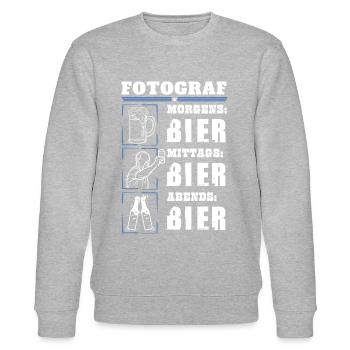 Mon quotidien de photographe - Sweat bio CHANGER Stanley/Stella Unisexe - gris chiné - Devant - Nik (191cm) & Marisol (170cm)