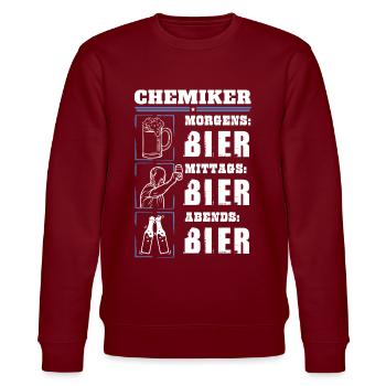 Mon quotidien de chimiste - Sweat bio CHANGER Stanley/Stella Unisexe - bordeaux - Devant - Nik (191cm) & Marisol (170cm)