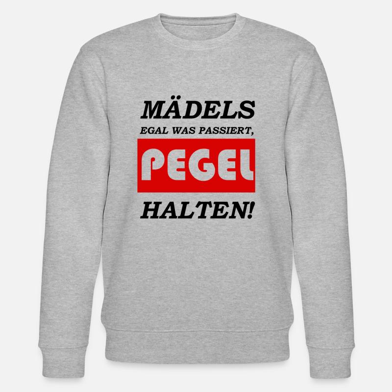 Mädels - Pegel halten - Stanley/Stella Unisex Bio-Sweatshirt CHANGER  - Grau meliert