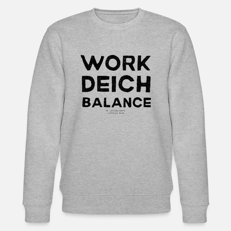 Work Deich Balance - Stanley/Stella Unisex Bio-Sweatshirt CHANGER  - Grau meliert