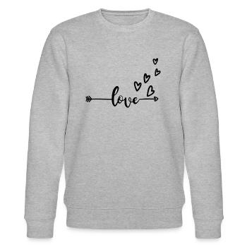 LOVE - Sweat bio CHANGER Stanley/Stella Unisexe - gris chiné - Devant - Nik (191cm) & Marisol (170cm)