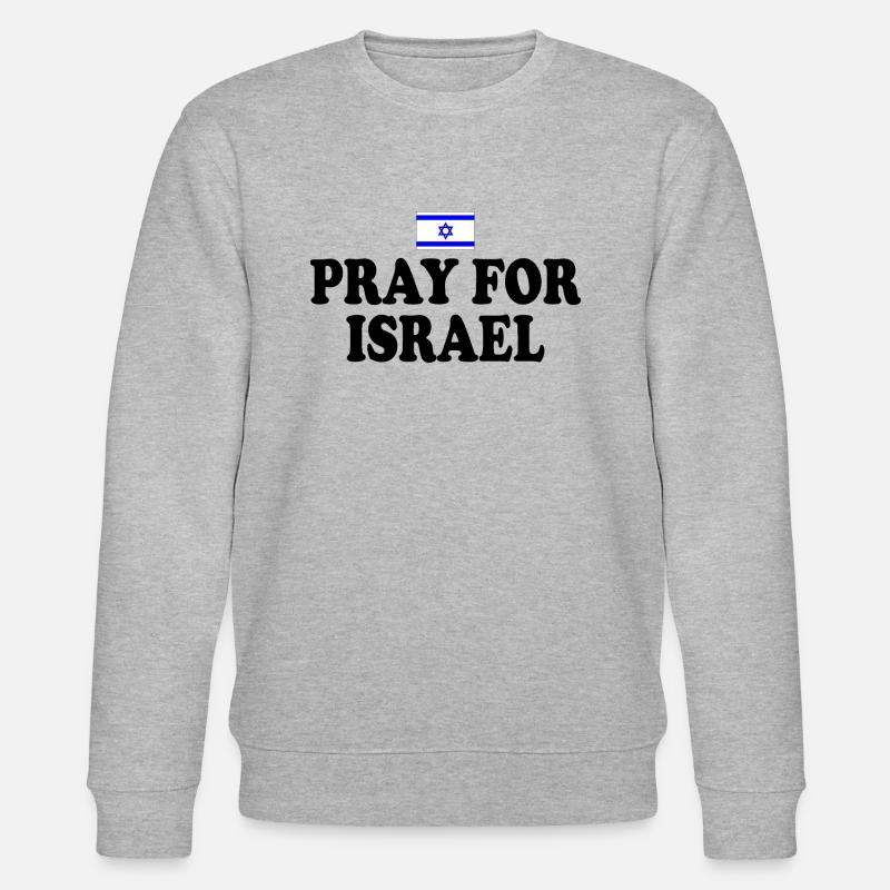 Pray for israel - Stanley/Stella Unisex Bio-Sweatshirt CHANGER  - Grau meliert