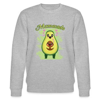 Avocado Mamacado Lustiger Spruch - Stanley/Stella Unisex Bio-Sweatshirt CHANGER  - Grau meliert - Vorne - Nik (191cm) & Marisol (170cm)