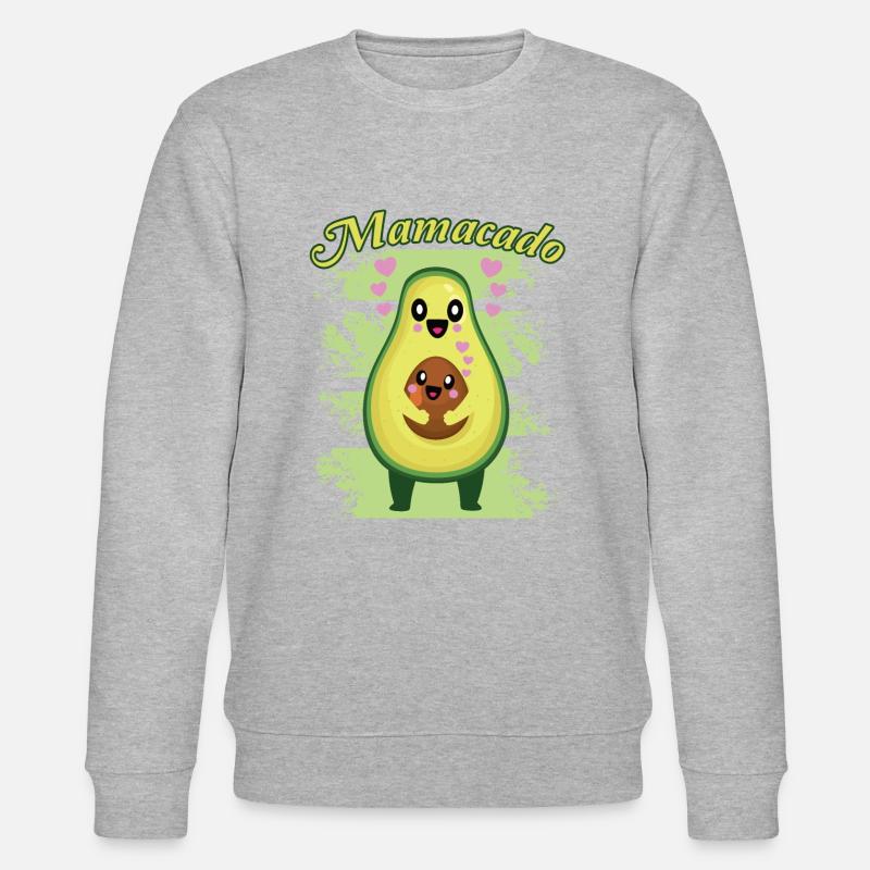 Avocado Mamacado Lustiger Spruch - Stanley/Stella Unisex Bio-Sweatshirt CHANGER  - Grau meliert