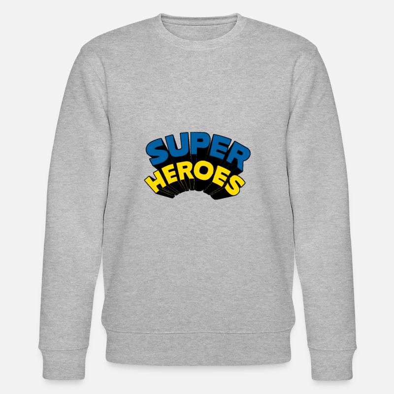 Superhelden Geschenk - Stanley/Stella Unisex Bio-Sweatshirt CHANGER  - Grau meliert