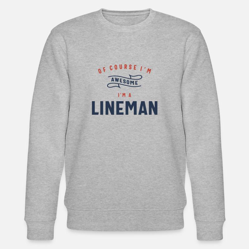 Lineman Job Beruf - Stanley/Stella Unisex Bio-Sweatshirt CHANGER  - Grau meliert
